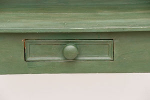 green painted drawer