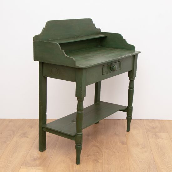 green painted washstand