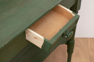 green painted washstand drawer